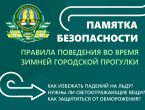 Памятка безопасности: правила поведения во время зимней городской прогулки